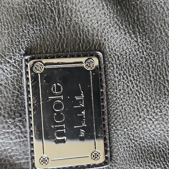 SALE!! SALE!!! 20.00!!   Nicole Miller Black Fringe Tote Bag - Picture 2 of 5